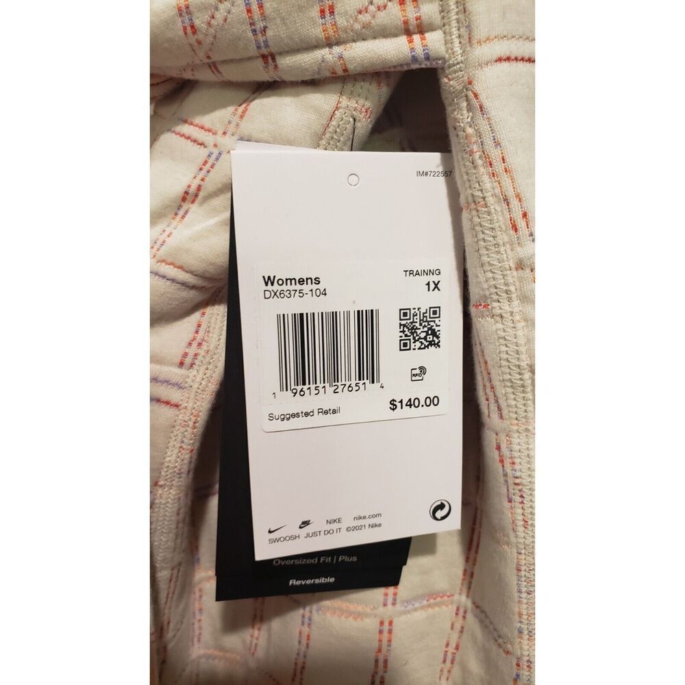 NIKE Womens Yoga Jacquard Reversible Cardigan Robe Size 1X Oversized NWT - Picture 12 of 13